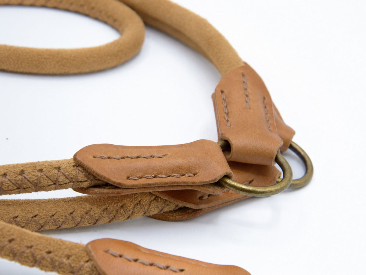 Rundlederleine 'Wildfang' Cognac
