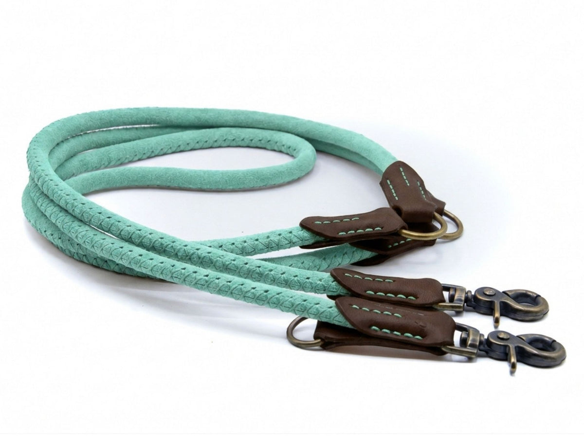 Rundlederleine 'Wildfang' Mint
