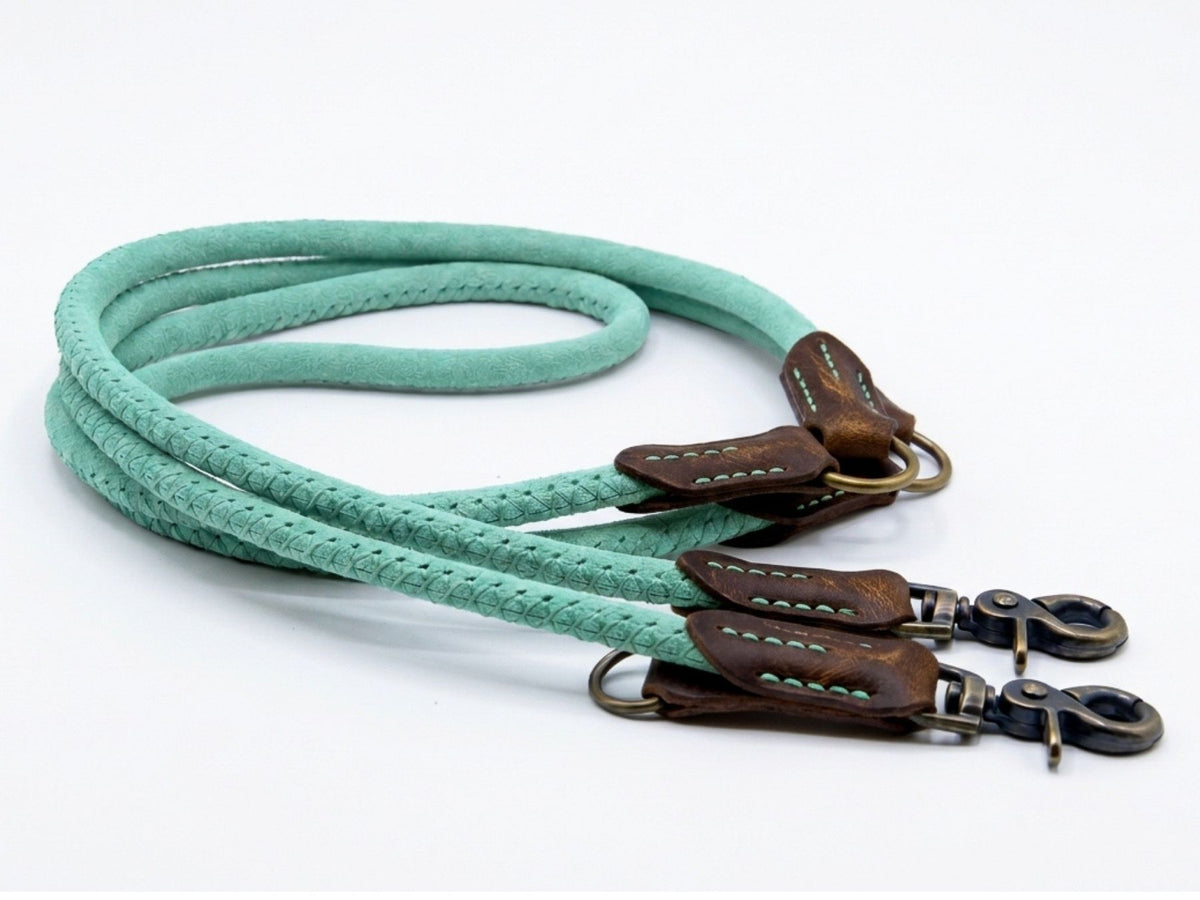 Rundlederleine 'Wildfang' Mint
