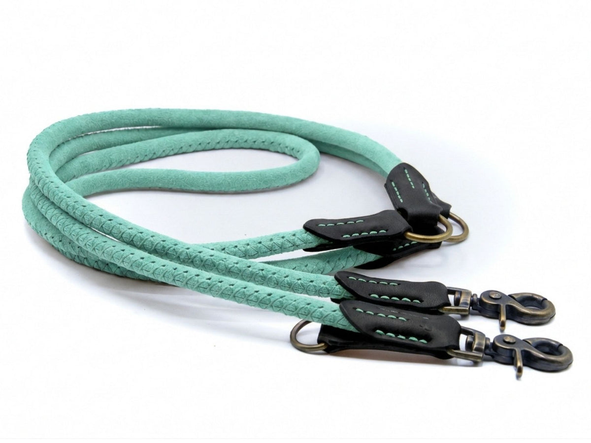 Rundlederleine 'Wildfang' Mint
