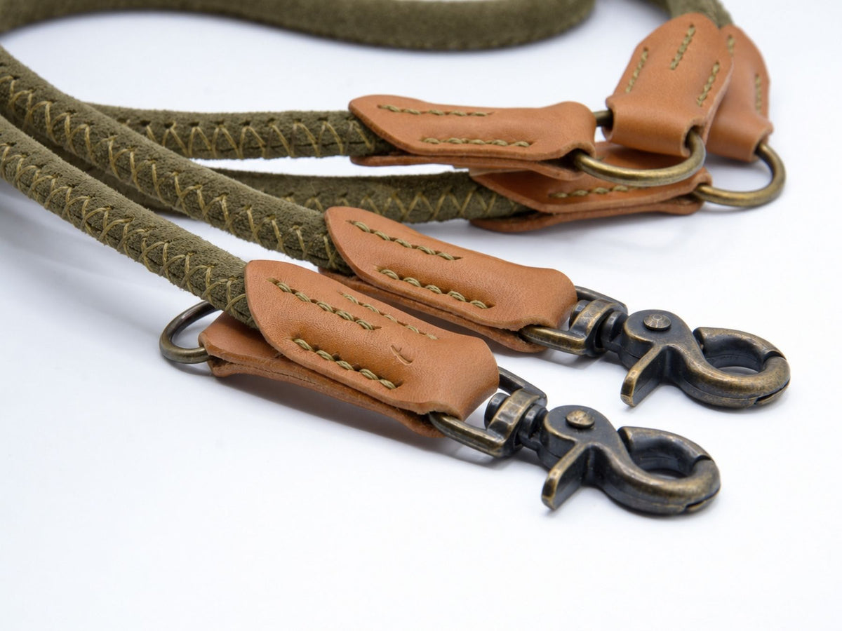 Rundlederleine 'Wildfang' Oliv
