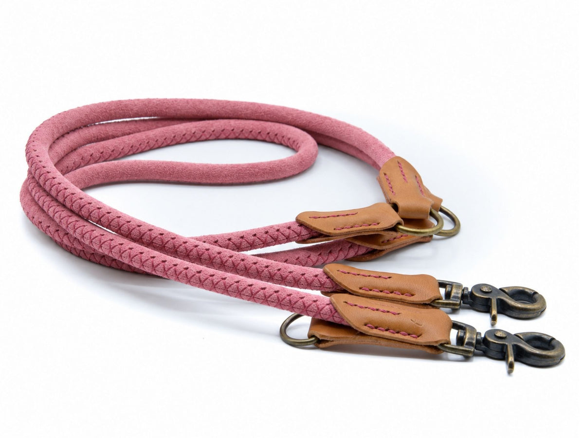 Rundlederleine 'Wildfang' Pink
