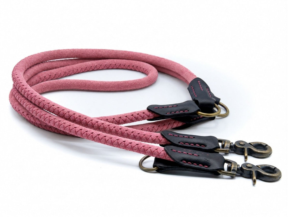 Rundlederleine 'Wildfang' Pink
