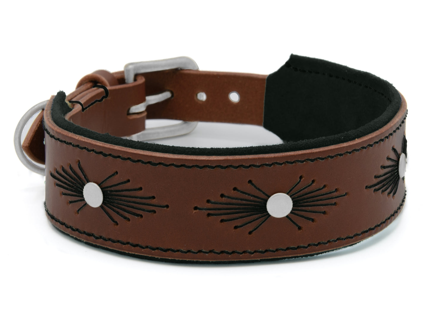 Lederhalsband 'Woodstock' Braun

