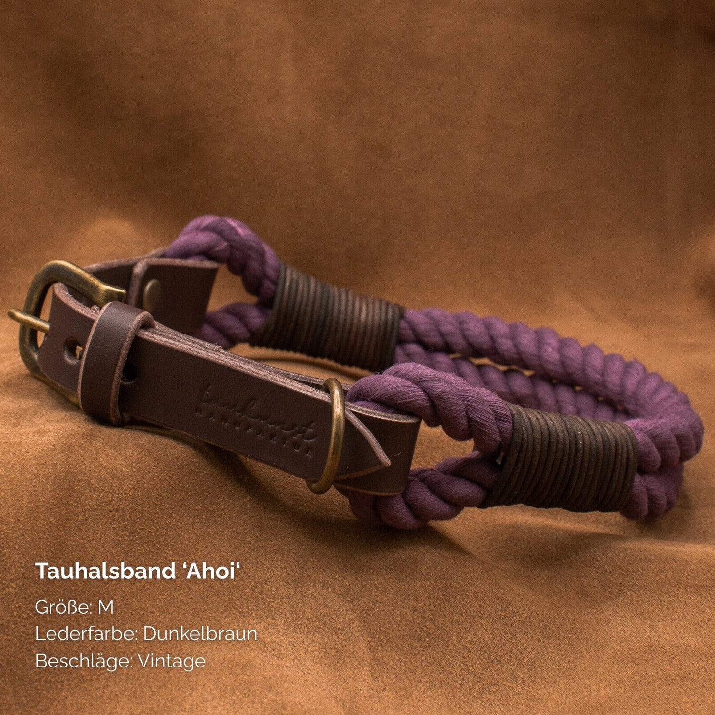 Tauhalsband 'Ahoi‘ Bordeaux
