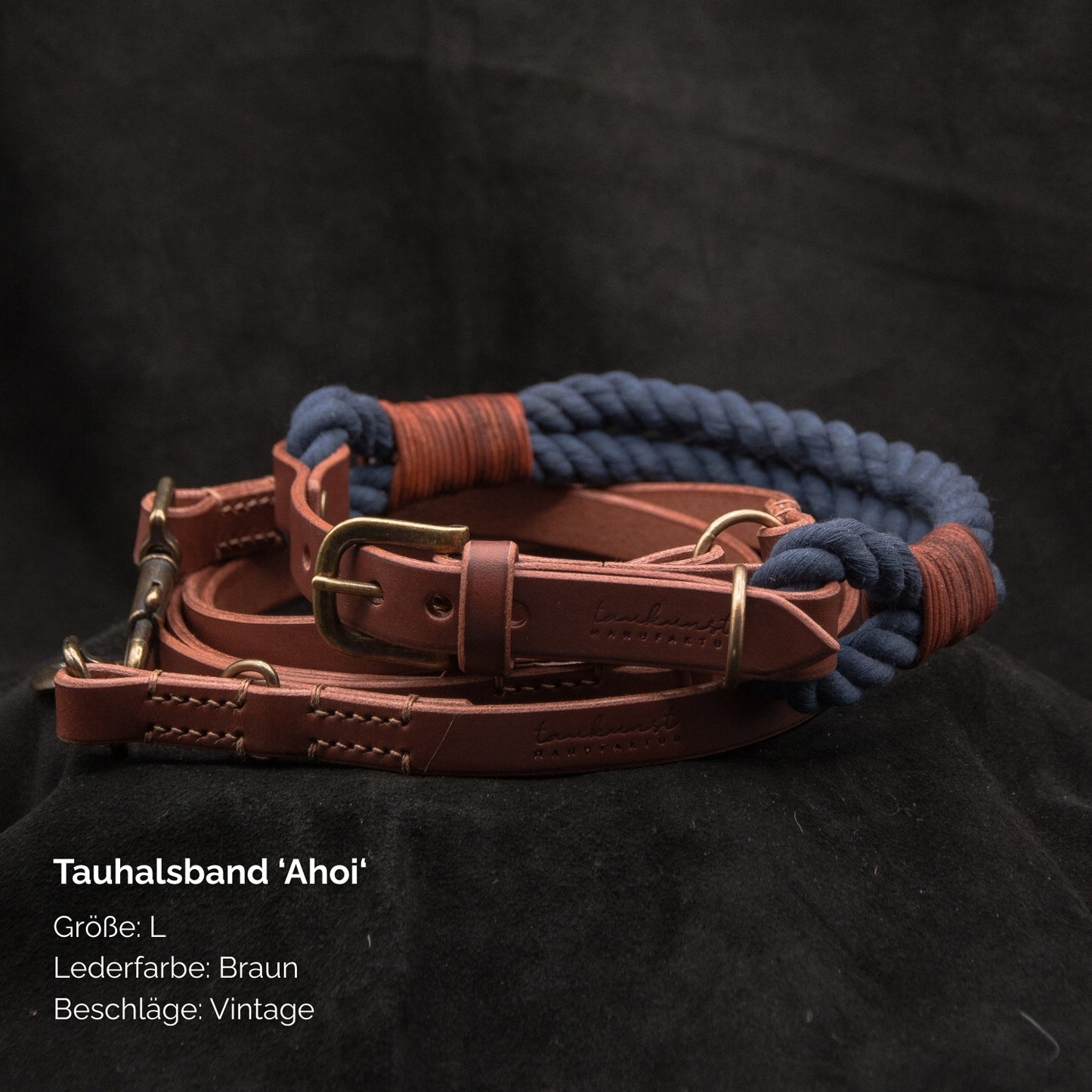 Tauhalsband 'Ahoi' Nachtblau
