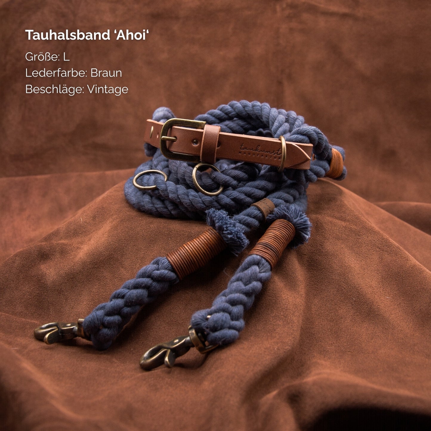 Tauhalsband 'Ahoi' Nachtblau
