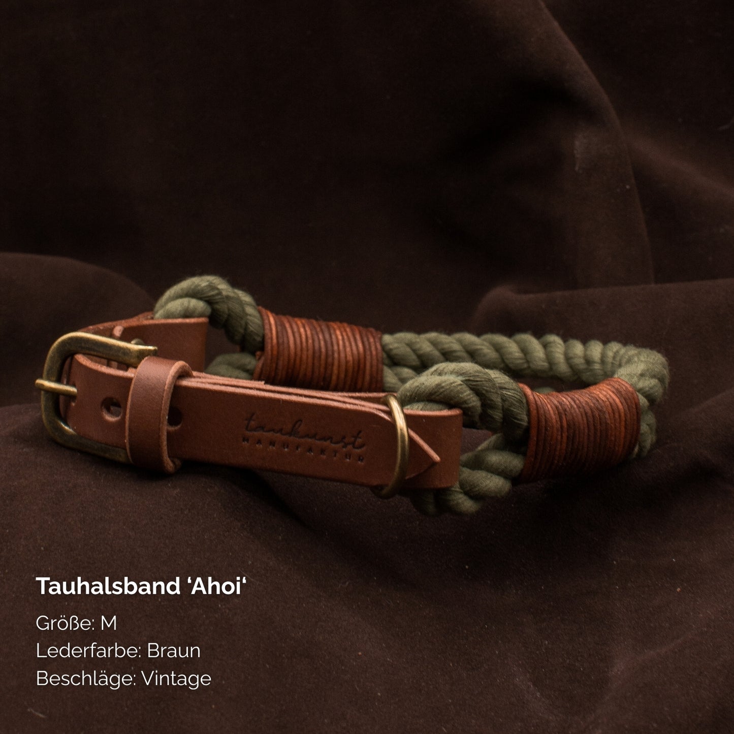 Tauhalsband 'Ahoi‘ Oliv
