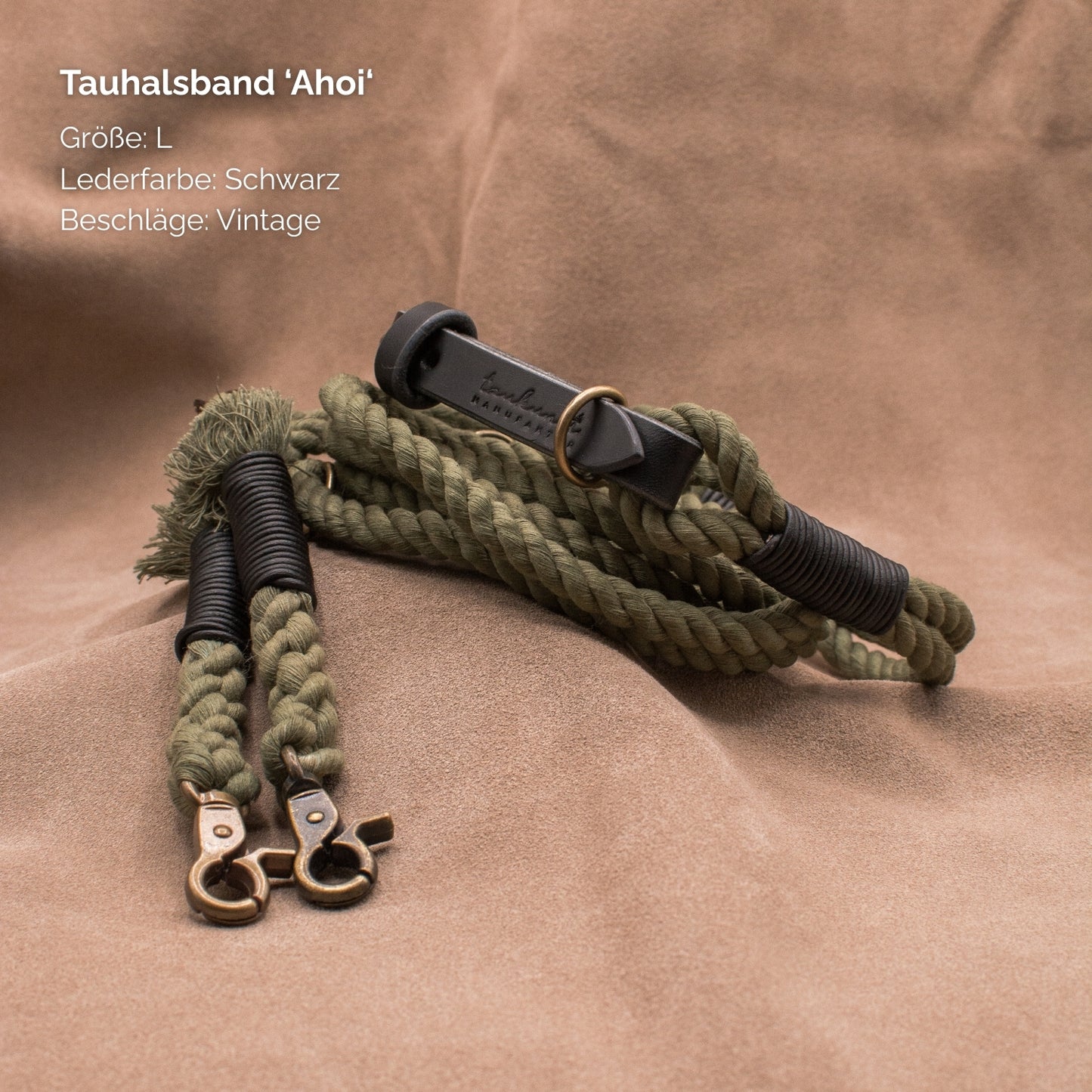 Tauhalsband 'Ahoi‘ Oliv
