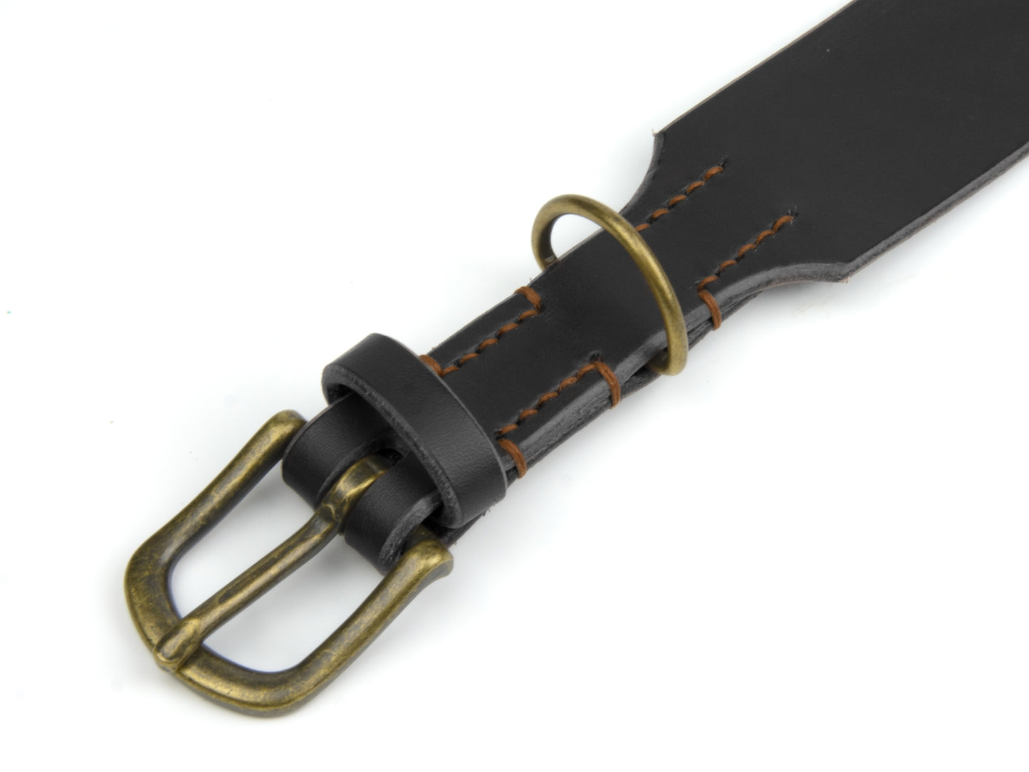 Lederhalsband 'Waldgeist' Schwarz
