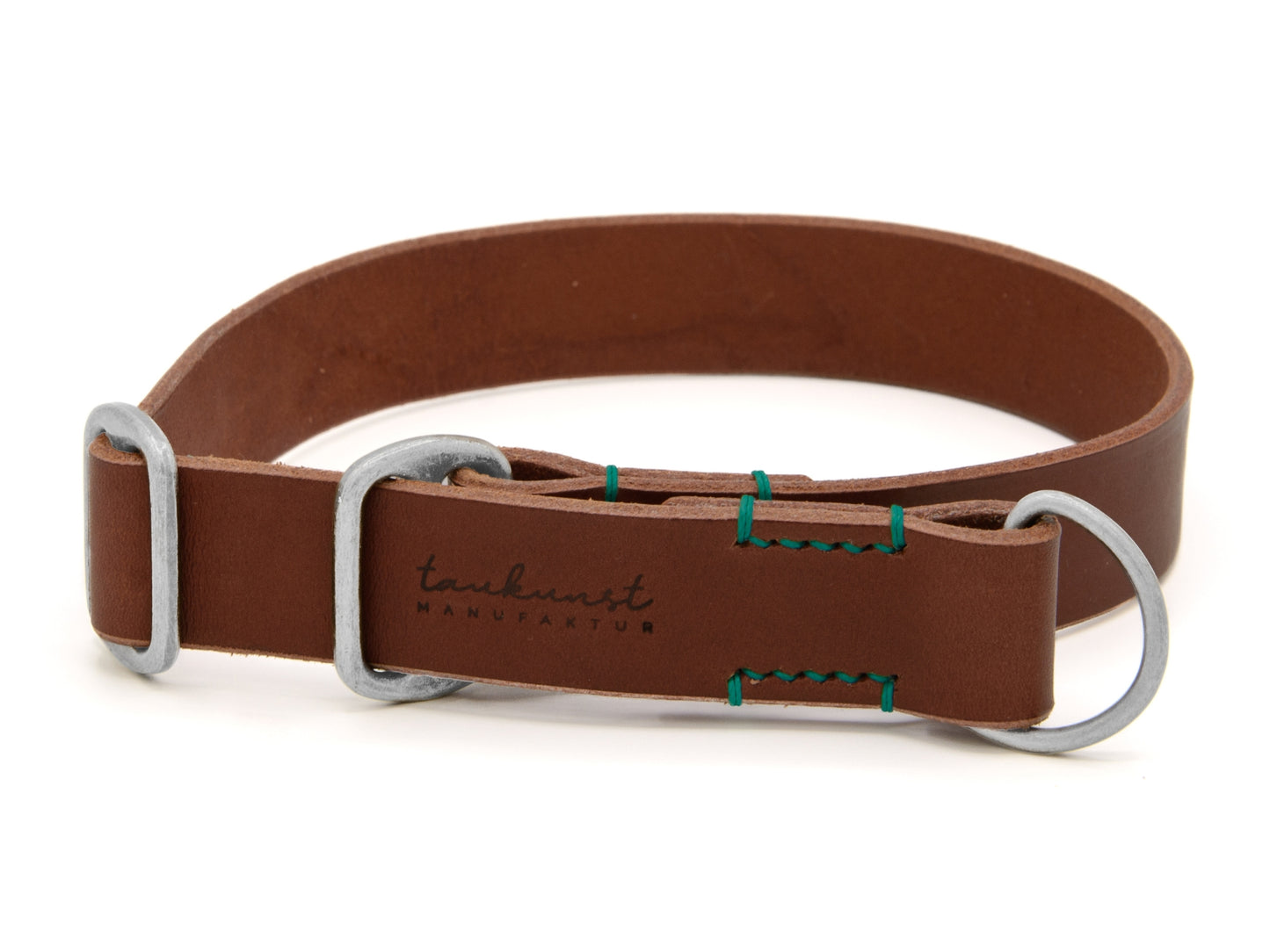 Zugstopp Lederhalsband 'Waldgeist' Braun
