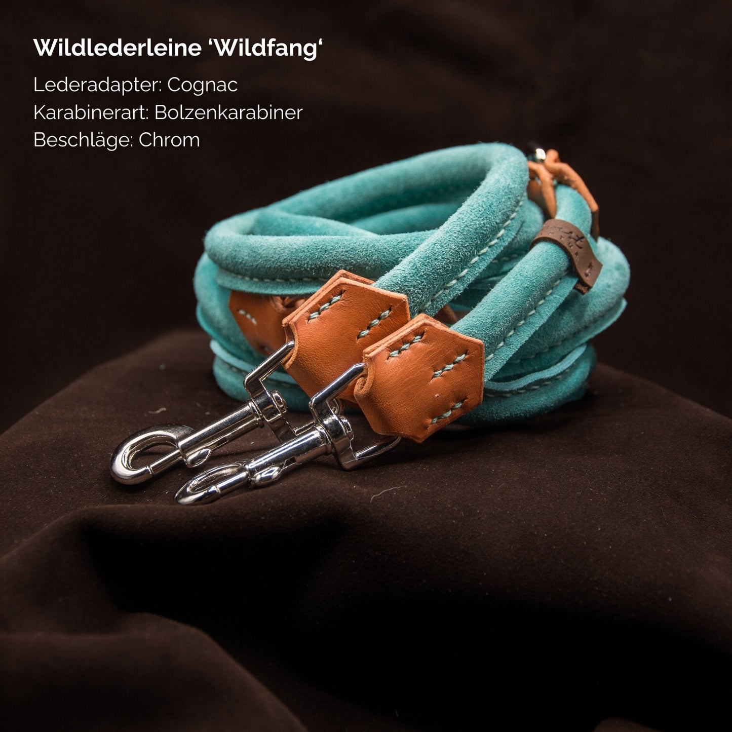 Wildlederleine 'Wildfang' Mint
