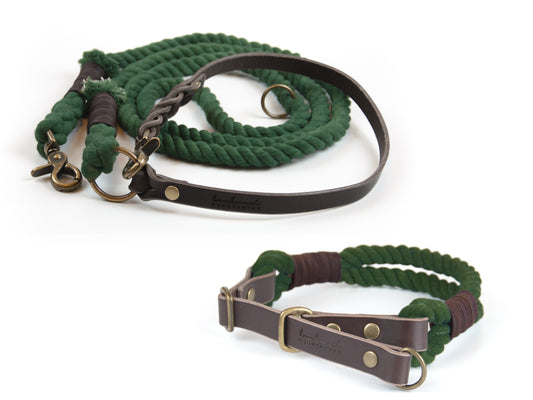 Zugstopp Halsband & Leine Tau 'Foresta'