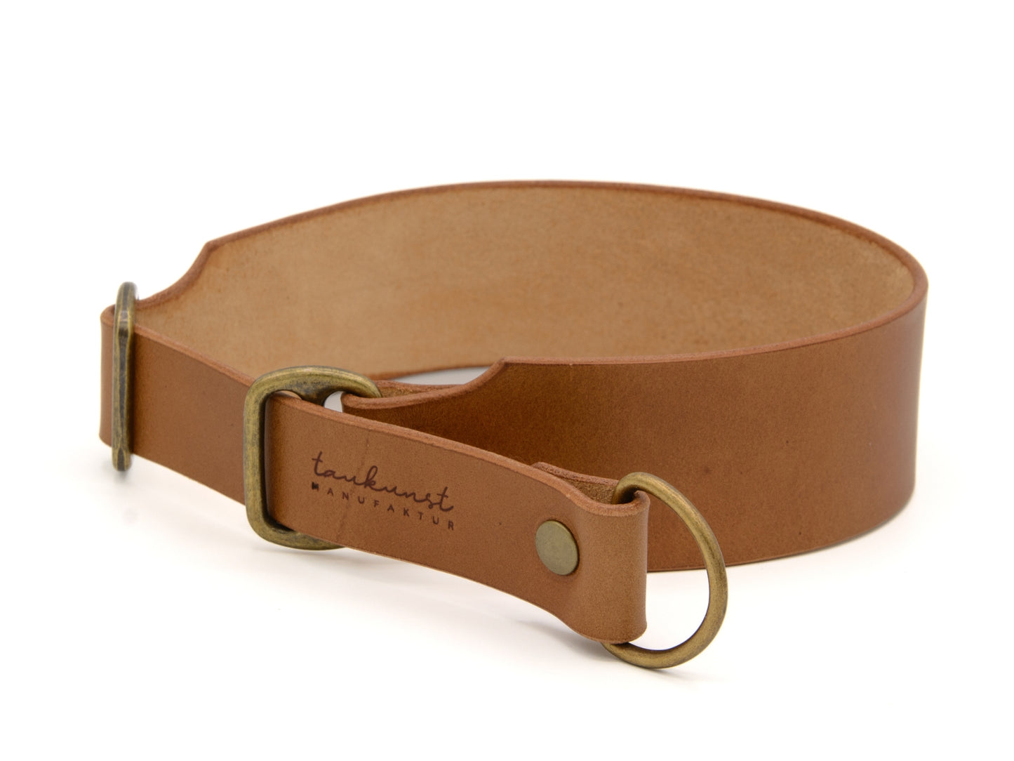 Zugstopp Lederhalsband 'Waldstreuner' Camel
