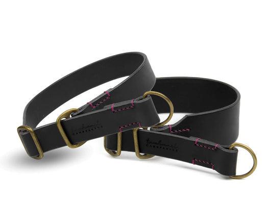 Zugstopp Lederhalsband 'Waldgeist' Schwarz
 Zugstopp Lederhalsband 'Waldgeist' Schwarz