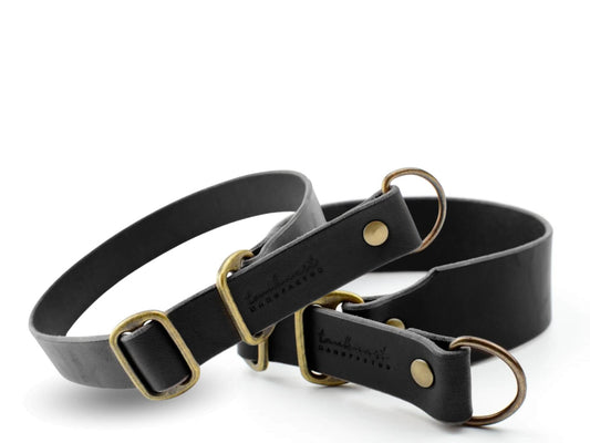 Zugstopp Lederhalsband 'Waldstreuner' Schwarz
 Zugstopp Lederhalsband 'Waldstreuner' Schwarz