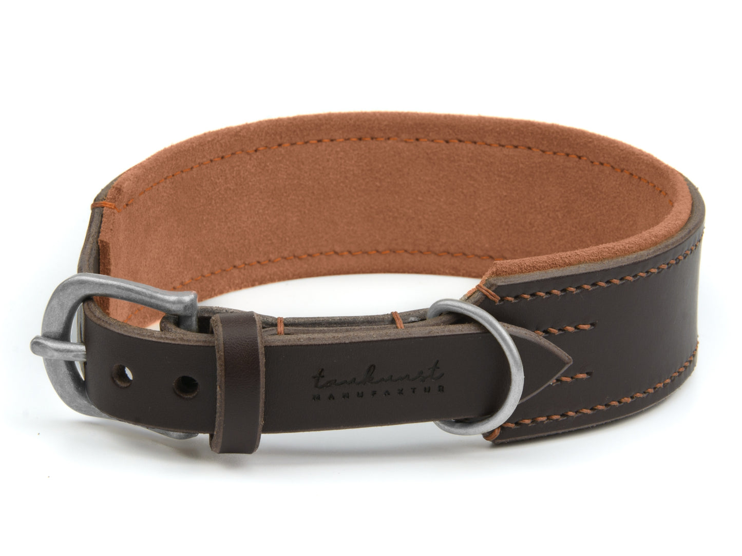 Lederhalsband 'Wildfang' Dunkelbraun
