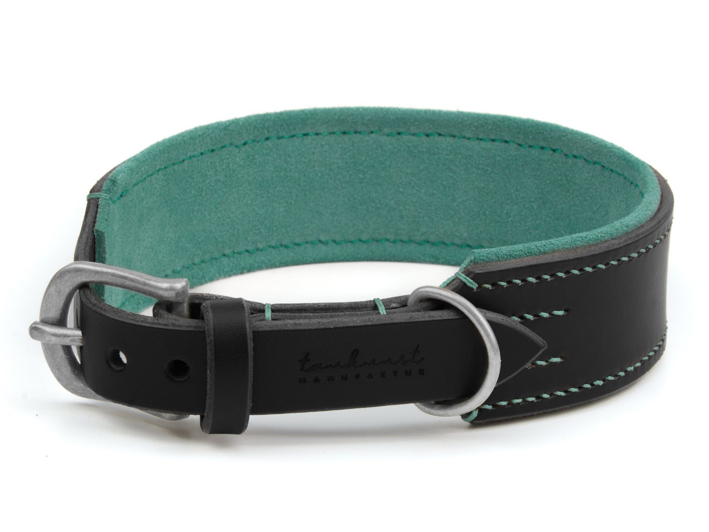 Lederhalsband 'Wildfang' Schwarz
