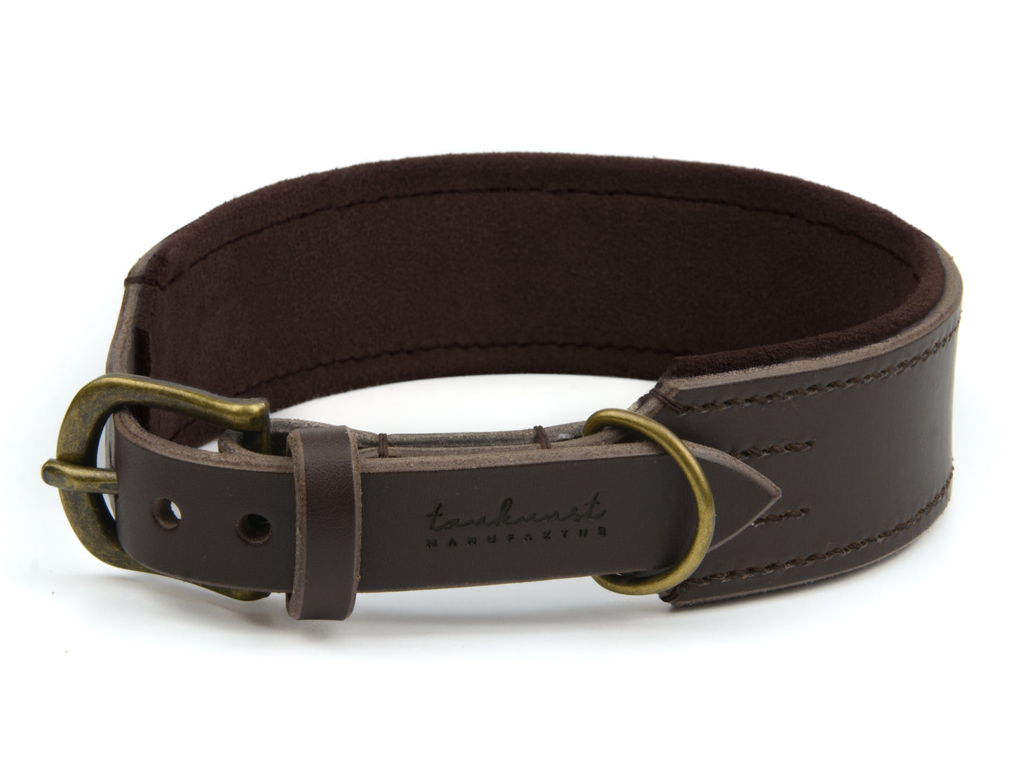 Lederhalsband 'Wildfang' Dunkelbraun
