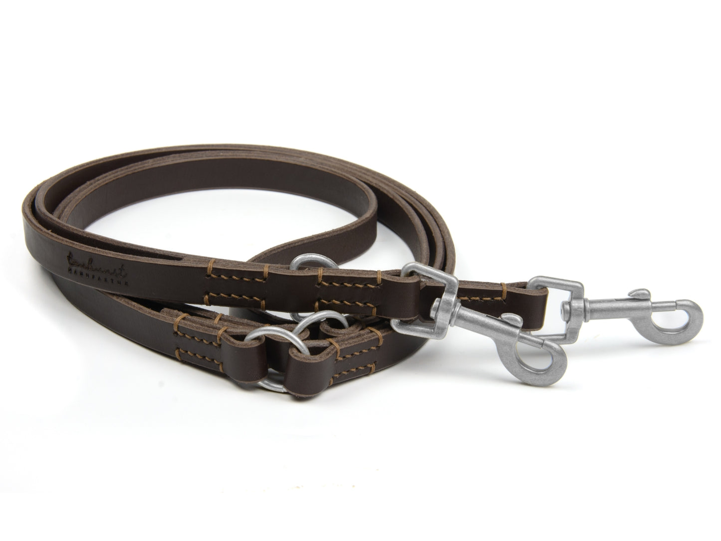 Hundeleine aus Leder - Lederleine 'Waldgeist' Dunkelbraun

