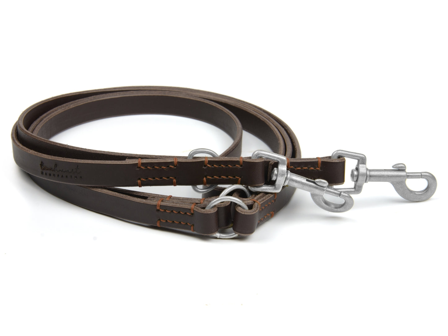 Hundeleine aus Leder - Lederleine 'Waldgeist' Dunkelbraun
