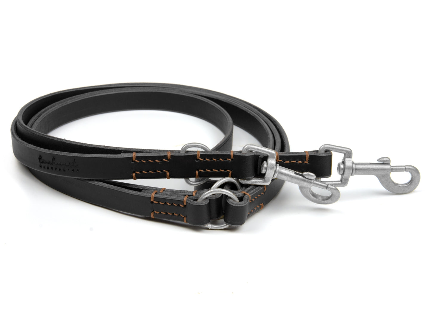 Hundeleine aus Leder - Lederleine 'Waldgeist' Schwarz
