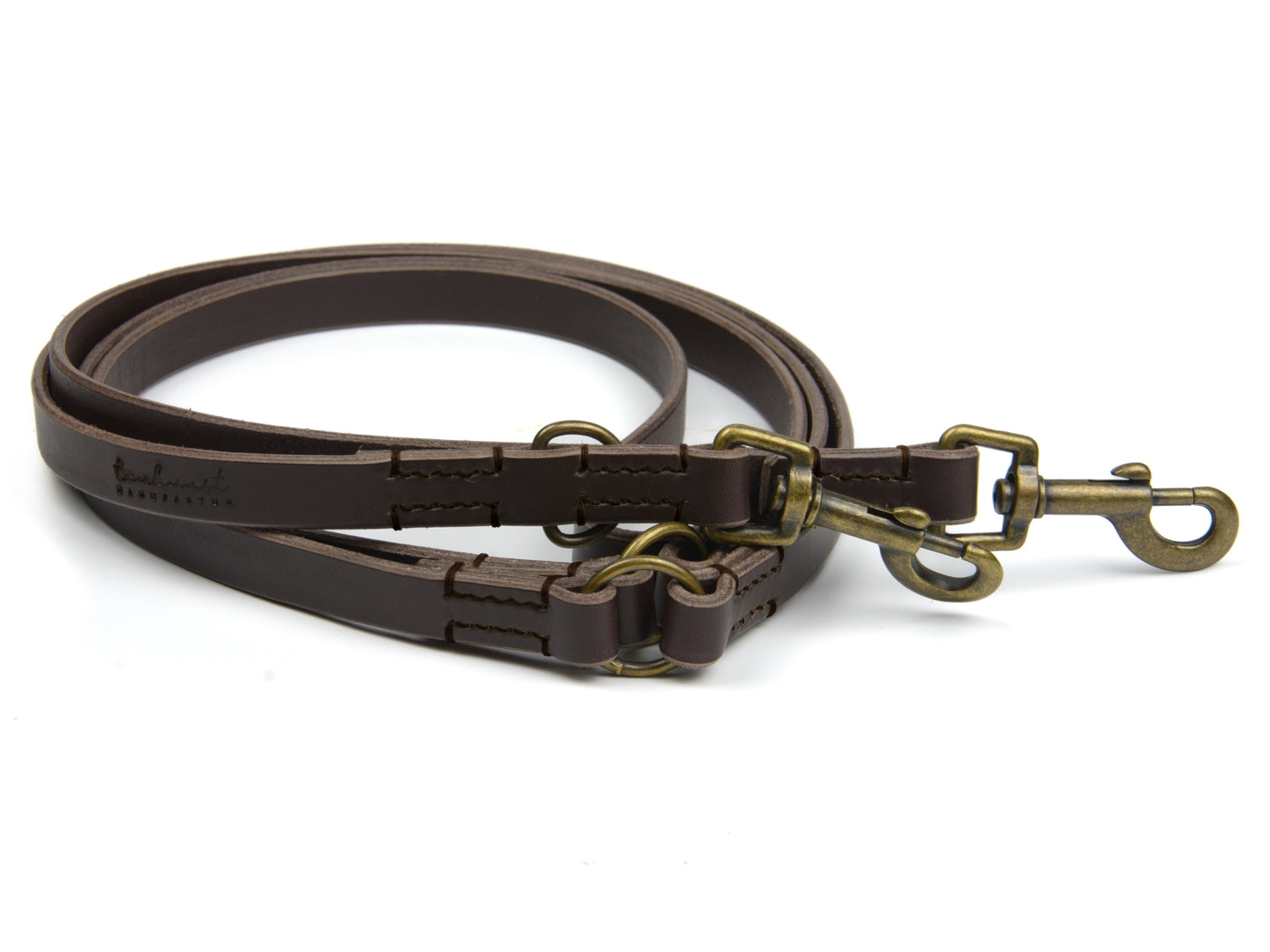 Hundeleine aus Leder - Lederleine 'Waldgeist' Dunkelbraun
