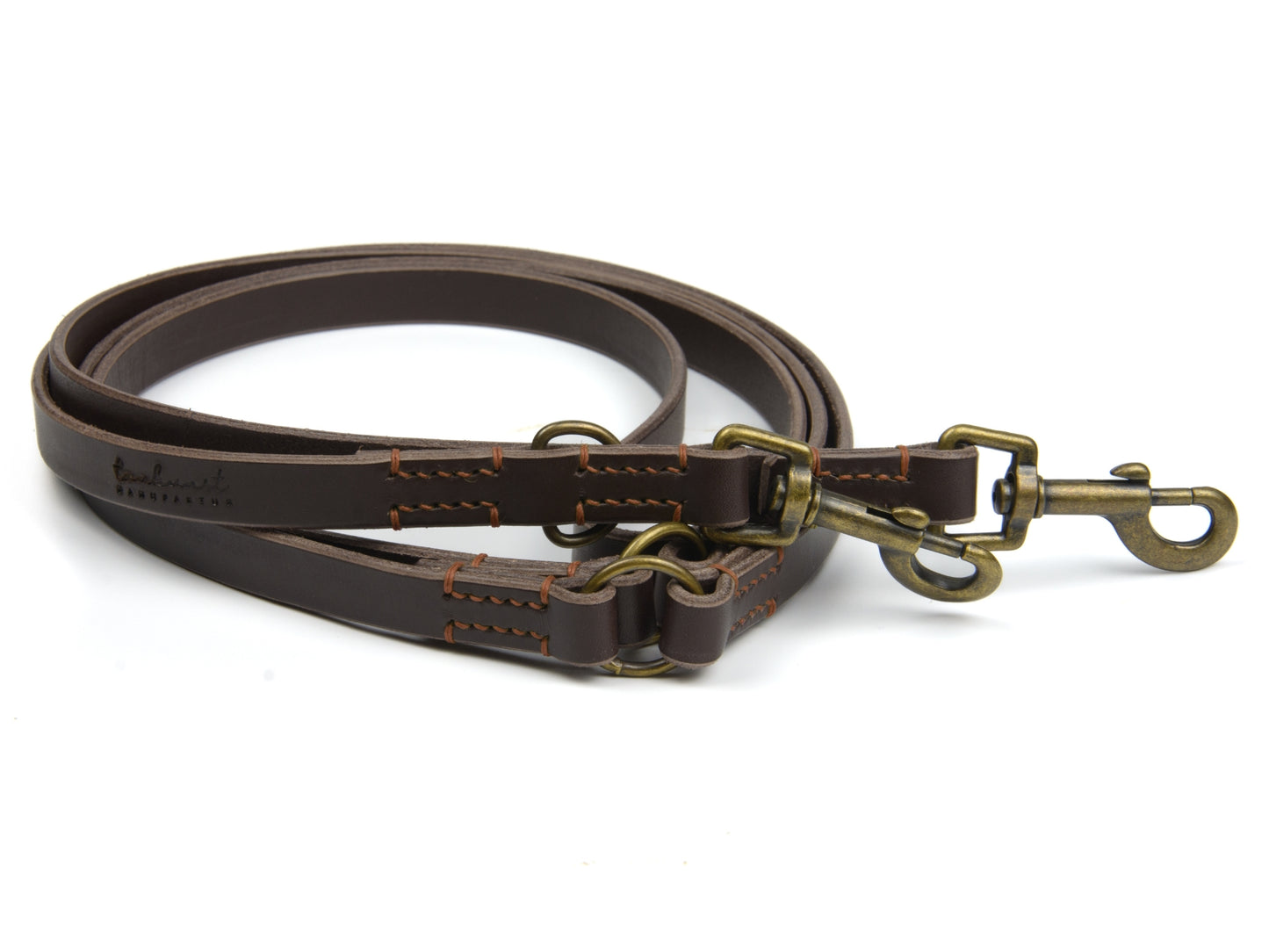 Hundeleine aus Leder - Lederleine 'Waldgeist' Dunkelbraun
