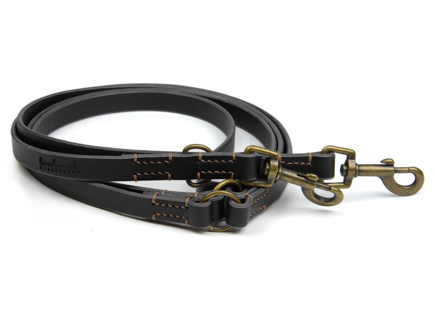 Hundeleine aus Leder - Lederleine 'Waldgeist' Schwarz
