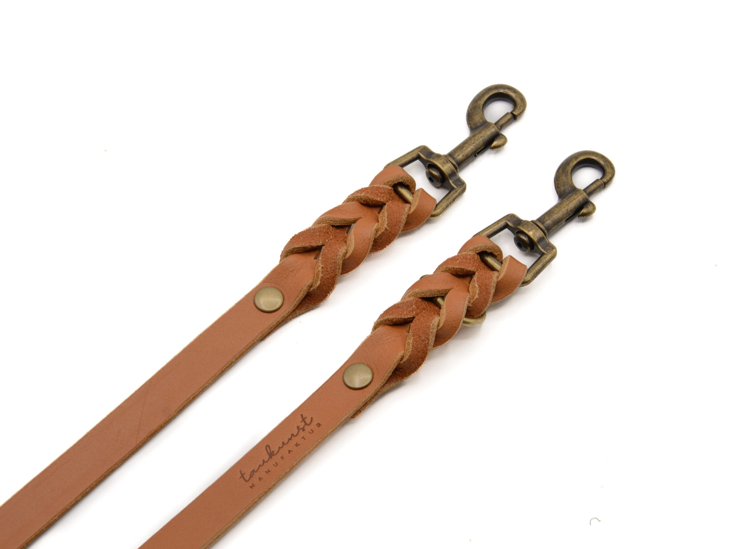 Hundeleine aus Leder - Lederleine 'Waldstreuner' Cognac
