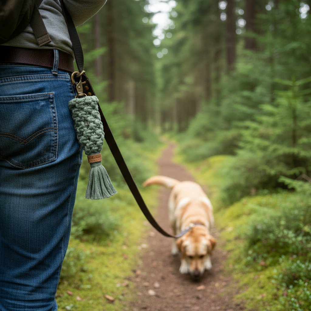 Poop Bag Nodo Salbei beim Wandern
