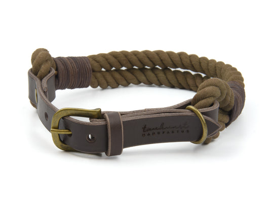 Hundehalsband aus Tau in Braun
