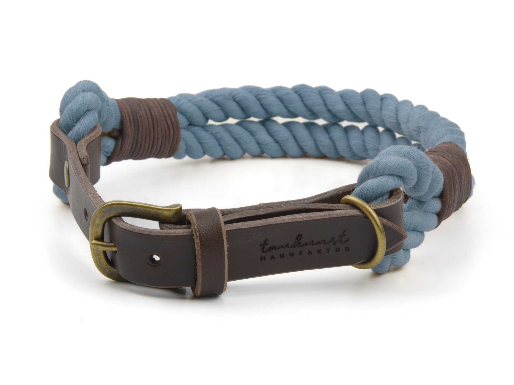 Hundehalsband aus Tau in Himmelblau