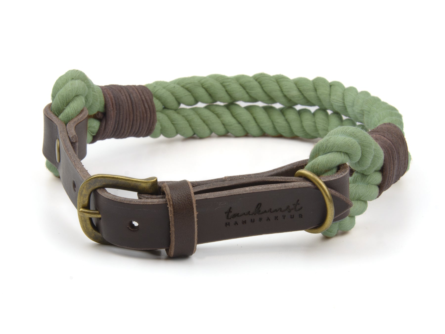 Hundehalsband aus Tau in Salbei