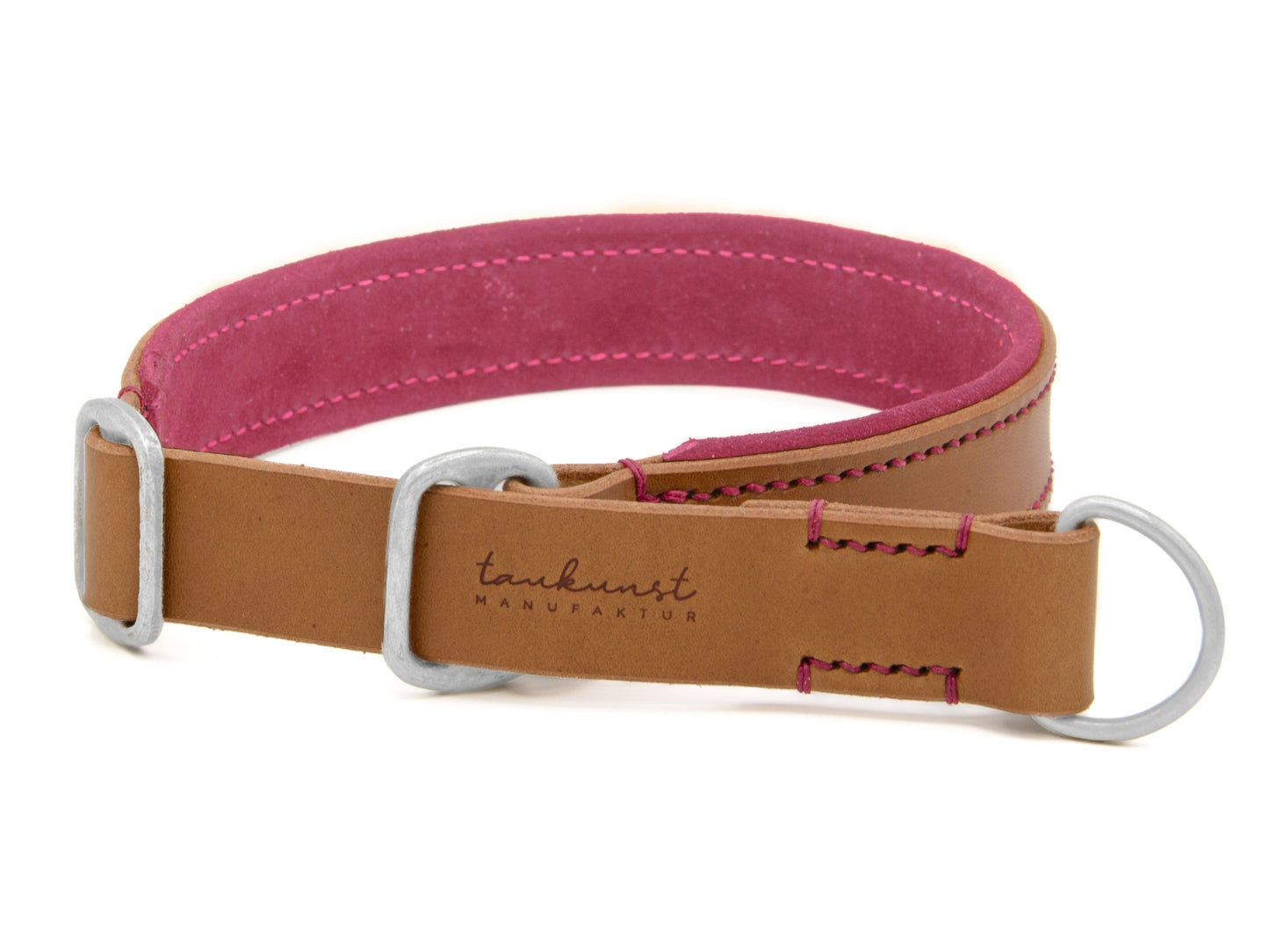 Zugstopp Lederhalsband 'Wildfang' Camel
