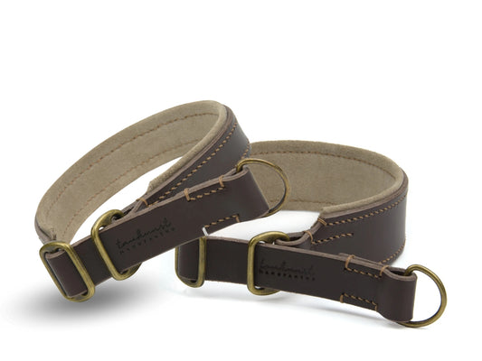Zugstopp Lederhalsband 'Wildfang' Dunkelbraun
 Zugstopp Lederhalsband 'Wildfang' Dunkelbraun